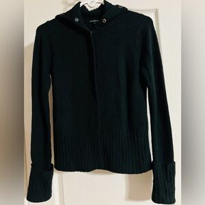 Jacob Black Ribbed-Hem Hoodie Sweater